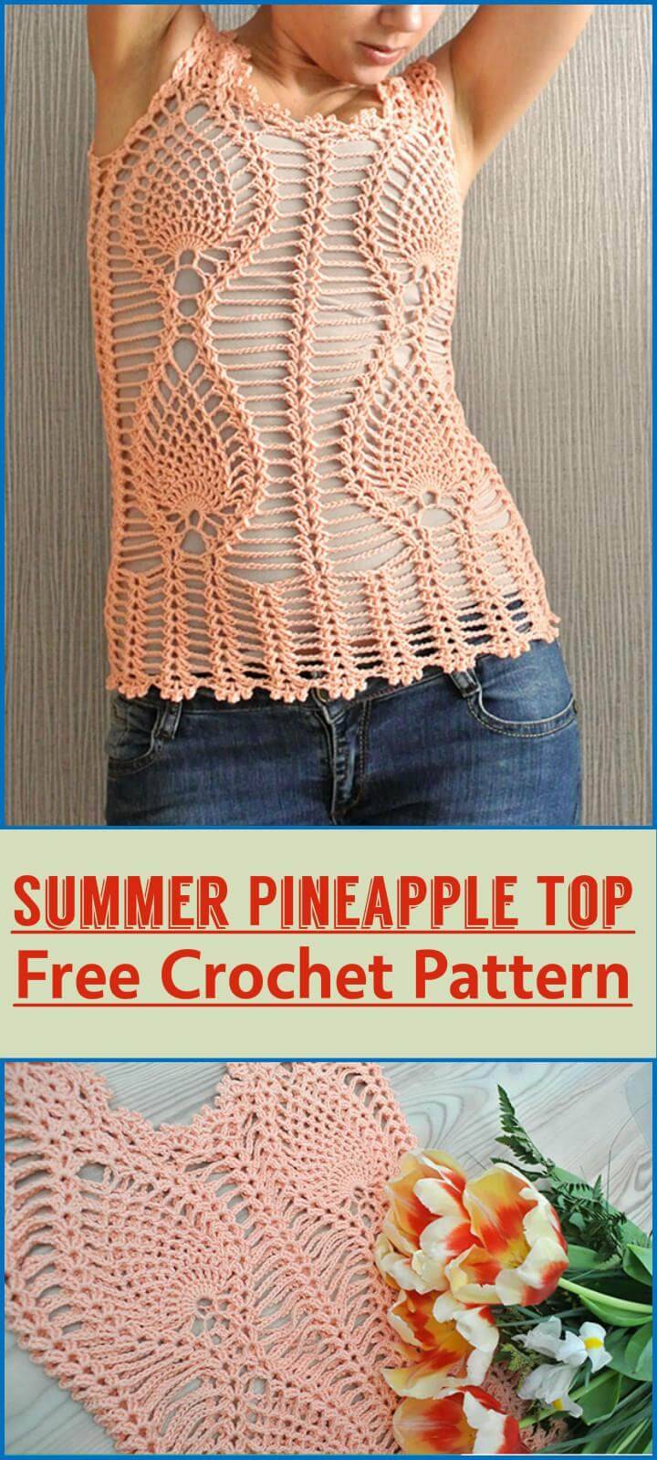Summer Pineapple Top Free Crochet Pattern